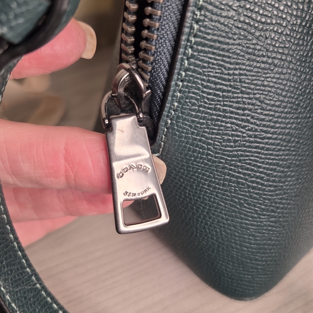 Coach Sierra Forest Green 2021 Leather Bag Set Gunmetal Hardware. Wallet NWT - Picture 3 of 13